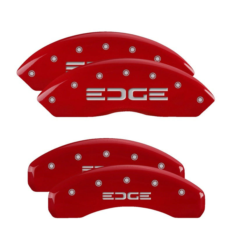 MGP 4 Caliper Covers Engraved Front & Rear Edge Red finish silver ch-thumbmail-2
