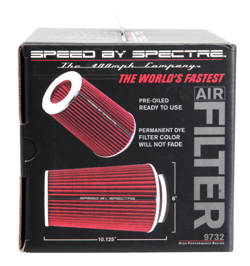 Spectre Adjustable Conical Air Filter 9-1/2in. Tall (Fits 3in. / 3-1/2in. / 4in. Tubes) - Red-thumbmail-6