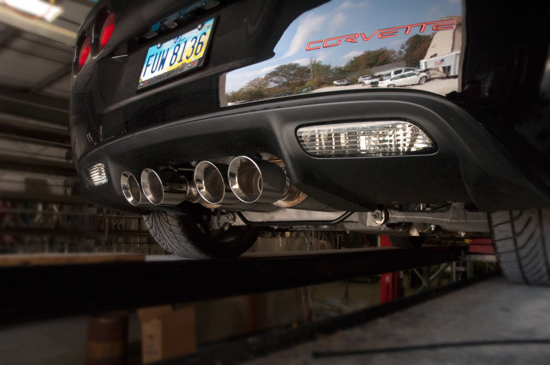 Stainless Works 2009-13 C6 Corvette Axleback 2-1/2in Dual Chambered Turbo Mufflers Quad 4in Tips-thumbmail-8