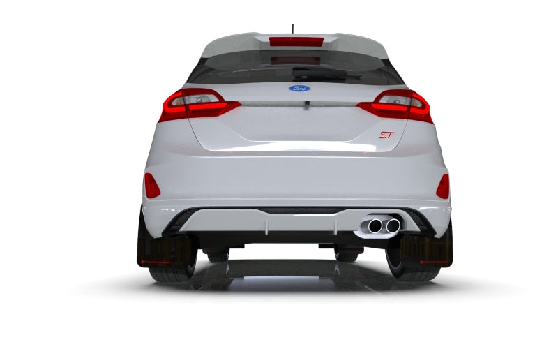 Rally Armor 18-22 Ford Fiesta ST MK8 Black UR Mud Flap w/ Orange Logo-thumbmail-2