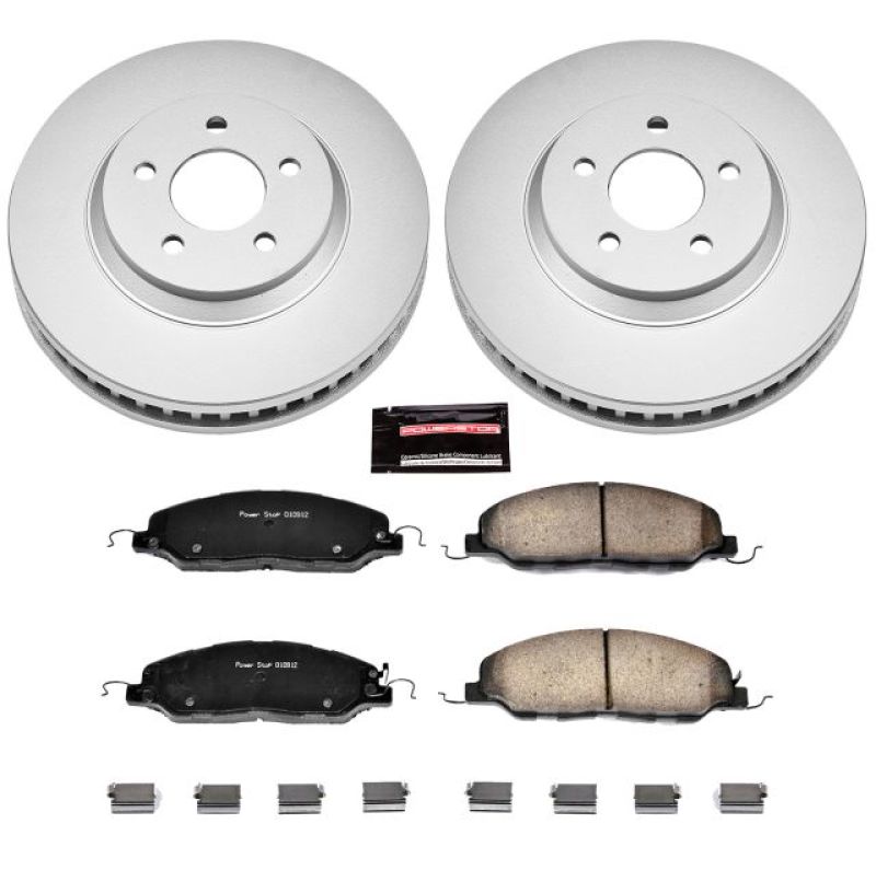 Power Stop 11-14 Ford Mustang Front Z17 Evolution Geomet Coated Brake Kit-thumbmail-1