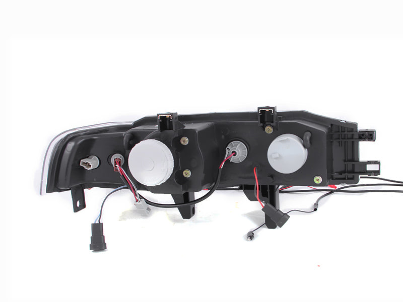 ANZO 1990-1993 Honda Accord Projector Headlights w/ Halo Black 1pc-thumbmail-4