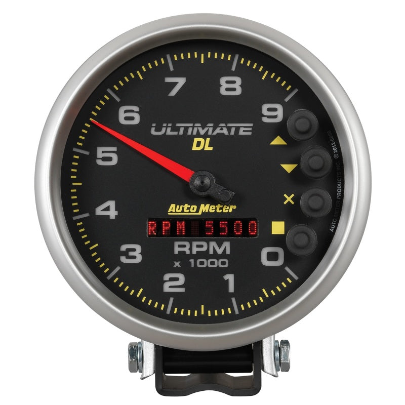 Autometer 5 inch Ultimate DL Playback Tachometer 9000 RPM - Black-thumbmail-1