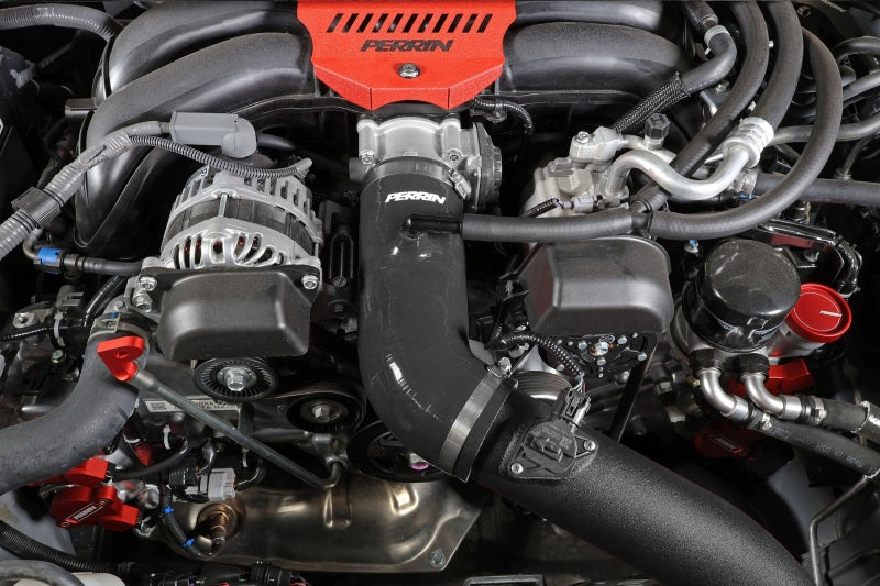 Perrin 22-23 Subaru BRZ/Toyota GR86 Silicone Inlet Hose (3in. ID / SS Wire) - Black-thumbmail-3