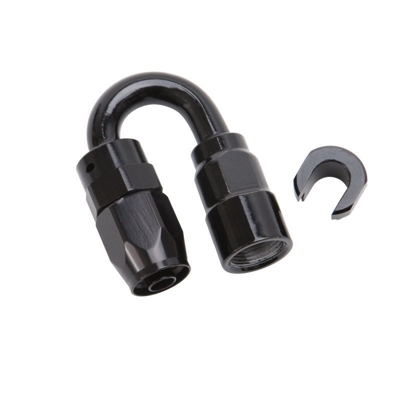Russell Performance 5/16in SAE Quick Disc Female to -6 Hose Black 180 Degree Hose End-thumbmail-3