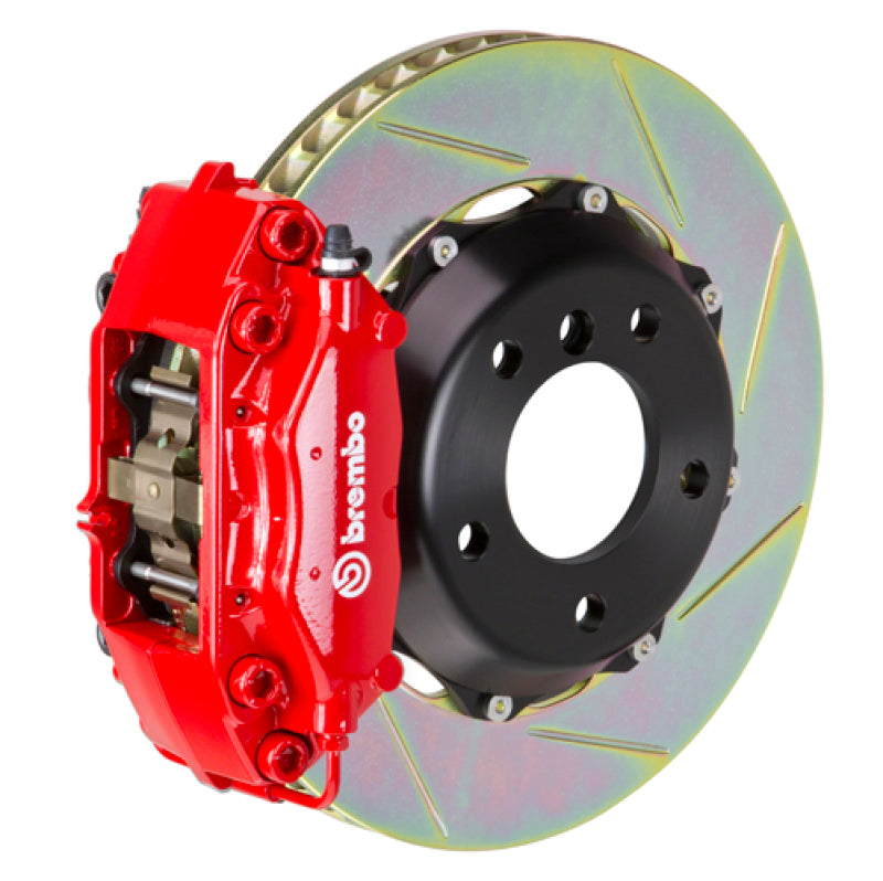 Brembo 99-05 S2000 Rear GT BBK 4 Piston Cast 328x28 2pc Rotor Slotted Type-1-Red-thumbmail-1