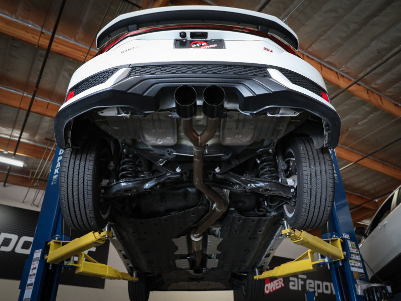 aFe Takeda 2.5in 304SS Cat-Back Exhaust System 17-20 Honda Civic SI Coupe L4-1.5L (t) - Black Tip-thumbmail-2