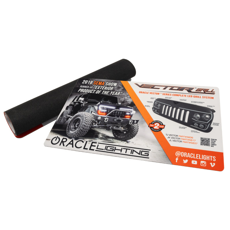 Oracle Neoprene Counter Mat 24in x 14in - Vector Grille Design 1-thumbmail-2