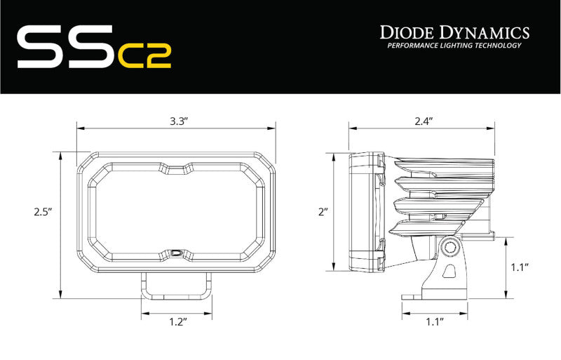Diode Dynamics Stage Series 1 1/2 In Roll Bar Reverse Light Kit SSC2 Pro (Pair)-thumbmail-4