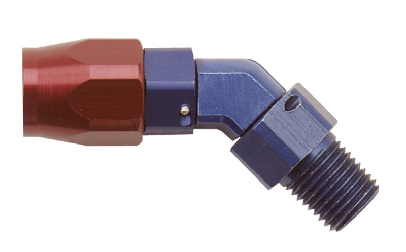 Fragola -6AN x 45 Degree Hose End x 1/4 NPT - Black-thumbmail-1