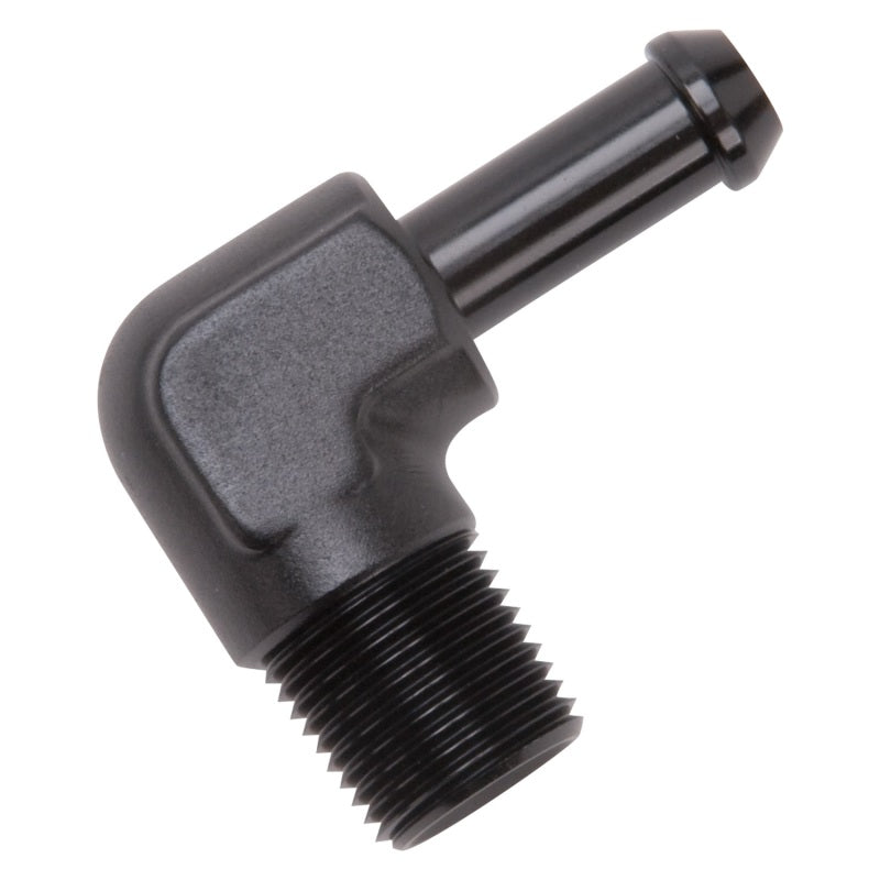 Edelbrock Hose End 90-Deg 3/8In NPT to 3/8In Barb Black Anodize-thumbmail-5