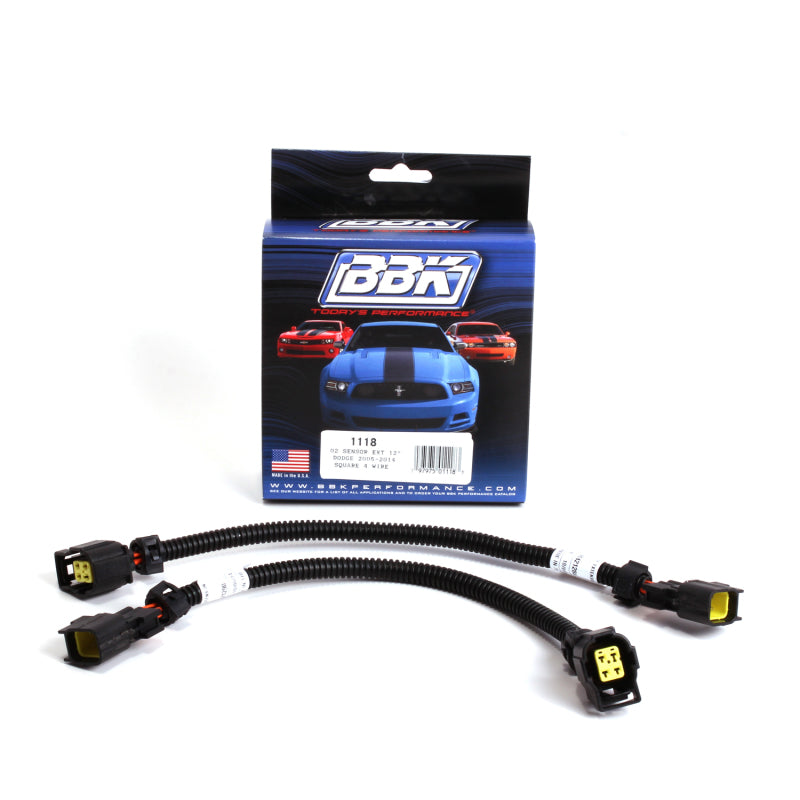 BBK 05-20 Dodge 4 Pin Square Style O2 Sensor Wire Harness Extensions 12 (pair)-thumbmail-2