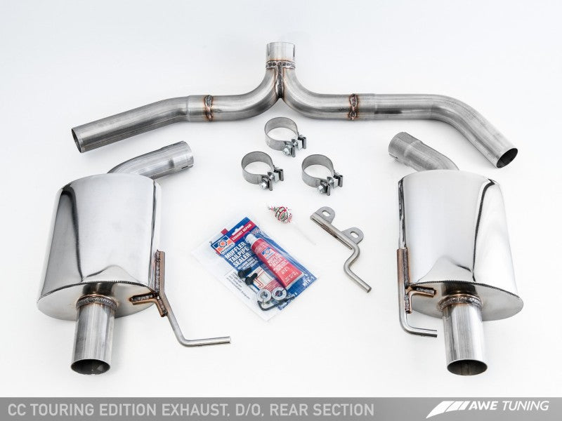 AWE Tuning VW CC Touring Edition Exhaust Dual Outlet - Chrome Silver Tips-thumbmail-2