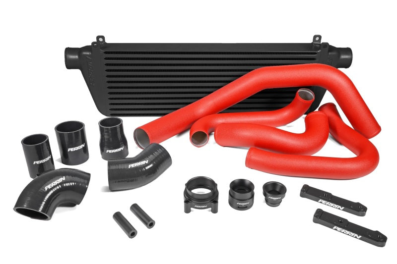 Perrin 22-23 Subaru WRX Front Mount Intercooler Kit (Red Tubes & Black Core)-thumbmail-12