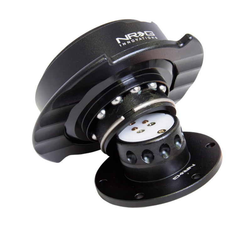 NRG Quick Release Kit Gen 2.5 - Black / Black Ring w/Finger Grooves-thumbmail-2