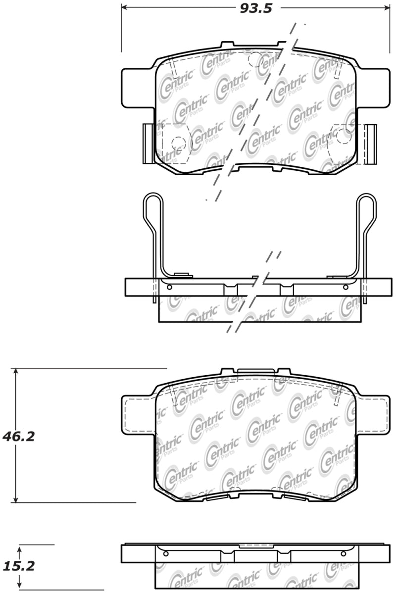 StopTech Sport Performance 11-17 Honda Accord Rear Brake Pads-thumbmail-4