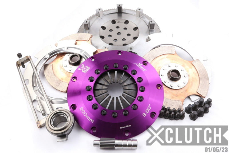 XClutch 1997 Mitsubishi Lancer EVO IV 2.0L 8in Twin Solid Ceramic Clutch Kit-thumbmail-1