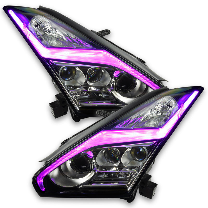 Oracle 15-21 Nissan GT-R RGB+W Lightning Bolt Headlight DRL Upgrade Kit ColorSHIFT w/ BC1 Controller-thumbmail-7