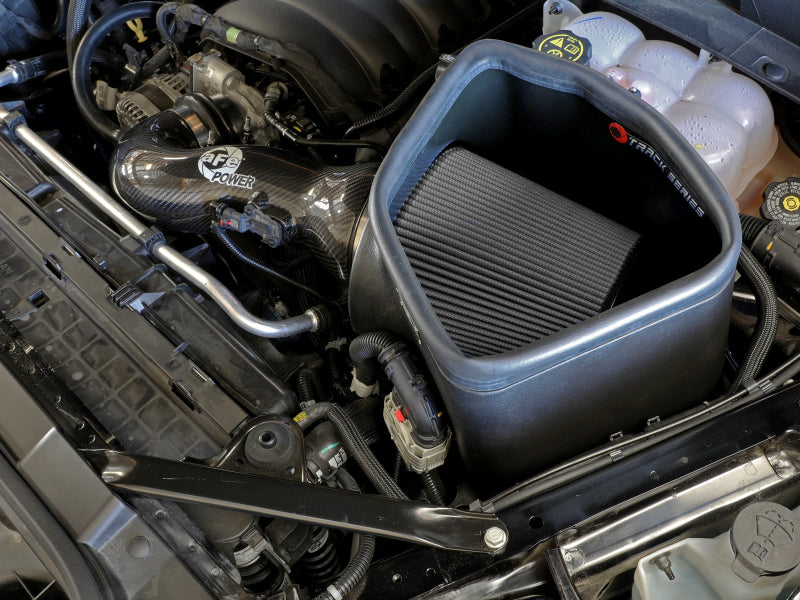 aFe 19-21 GM Trucks 5.3L/6.2L Track Series Carbon Fiber Cold Air Intake System W/ Pro Dry S Filters-thumbmail-3
