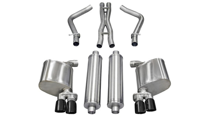 Corsa 11-13 Dodge Charger R/T 5.7L V8 Black Xtreme Cat-Back Exhaust-thumbmail-1