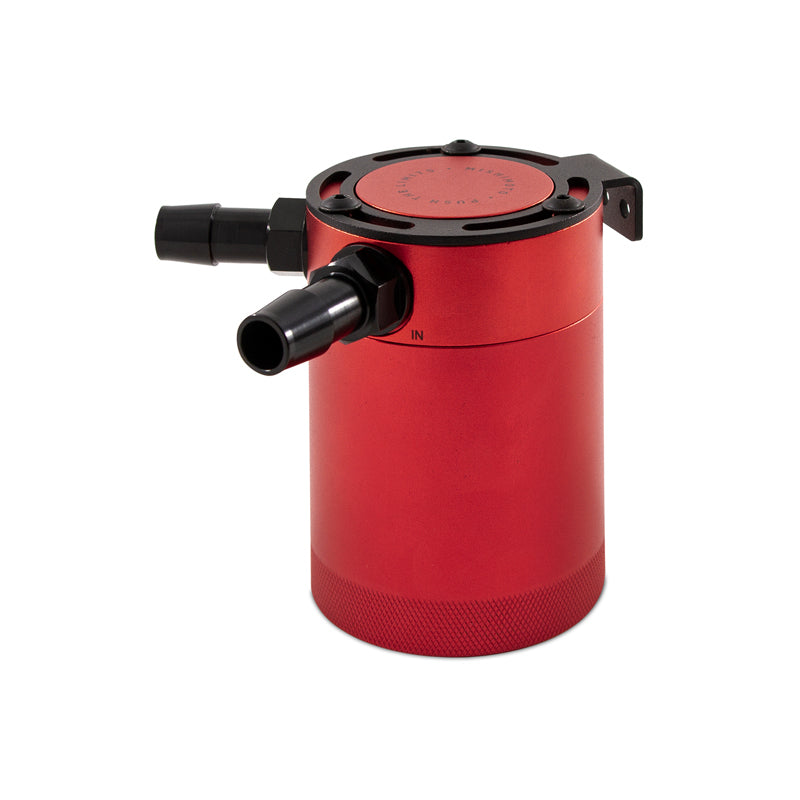 Mishimoto Compact Baffled Oil Catch Can - 2-Port - Red-thumbmail-1