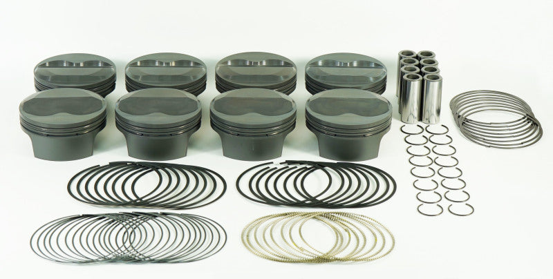 Mahle MS Piston Set SBC 427ci 4.125in Bore 4.000in Stroke 6.0in Rod 0.927 Pin 4cc 13.7 CR Set of 8-thumbmail-1