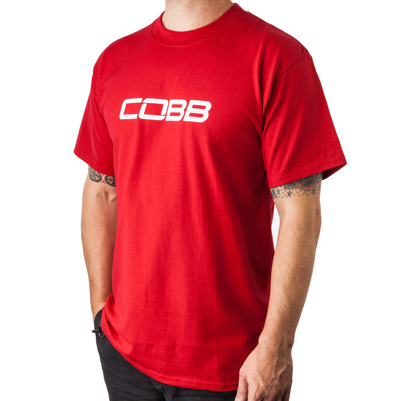 Cobb Tuning Logo Mens T-Shirt (Red) - Large-thumbmail-1
