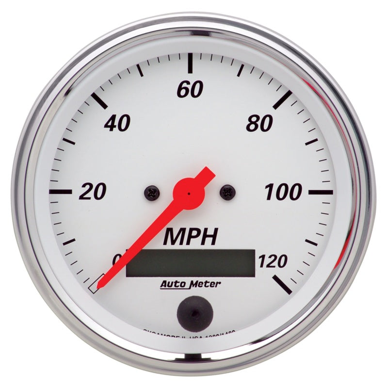 Autometer Arctic White 3-3/8in Kit Box w/Elec Speedo Elec Oil Press, Water Temp, Volt, Fuel Level-thumbmail-2