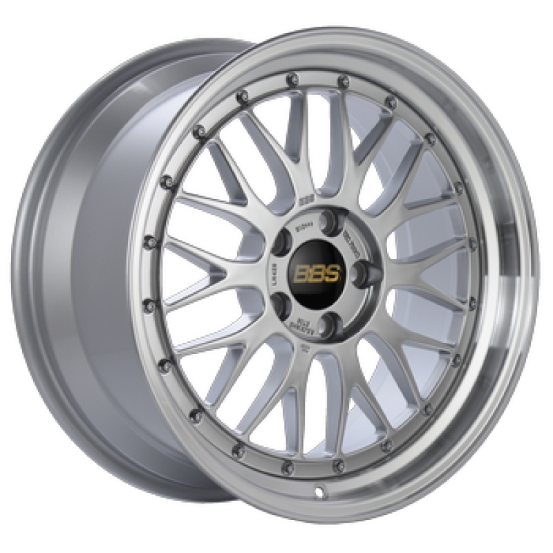 BBS LM 18x9 5x114.3 ET42 Diamond Silver Center Diamond Cut Lip Wheel - 82mm PFS/Clip Required-thumbmail-1
