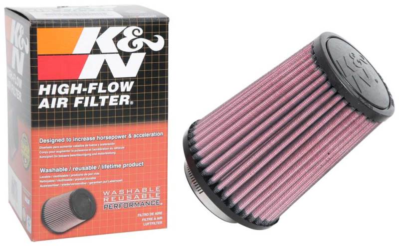 K&N Universal Rubber Filter 2-1/2in Flg / 4-1/2in OD B / 3-1/2in OD T / 6in H - Black Top-thumbmail-4