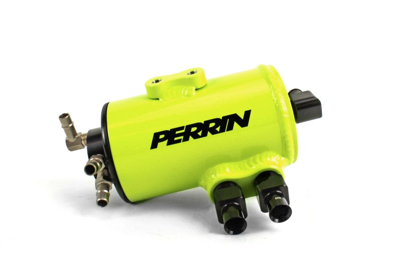 Perrin 02-14 Subaru WRX / 04-19 STI with FMIC Air Oil Separator - Neon Yellow-thumbmail-2