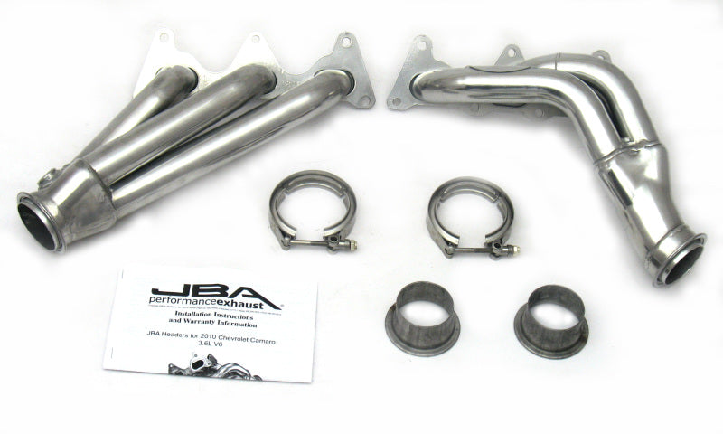 JBA 10-11 Camaro 3.6L V6 1-5/8in Primary Silver Ctd Cat4Ward Header-thumbmail-1