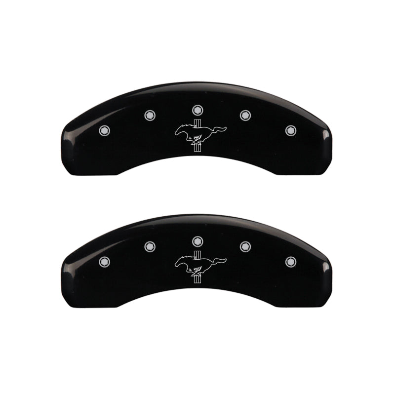 MGP 4 Caliper Covers Engraved Front 2015/Mustang Engraved Rear 2015/Bar & Pony Black finish slvr ch-thumbmail-4