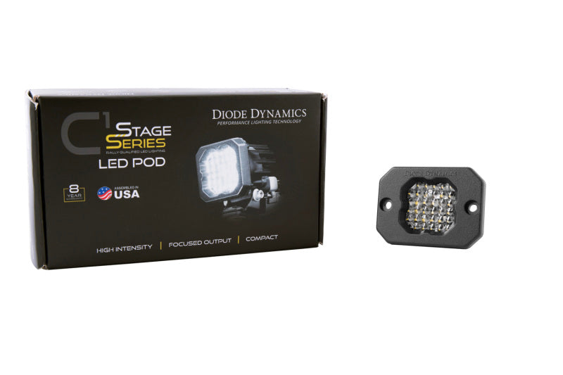 Diode Dynamics Stage Series C1R - White Flood Flush Mount LED Pod (one)-thumbmail-2