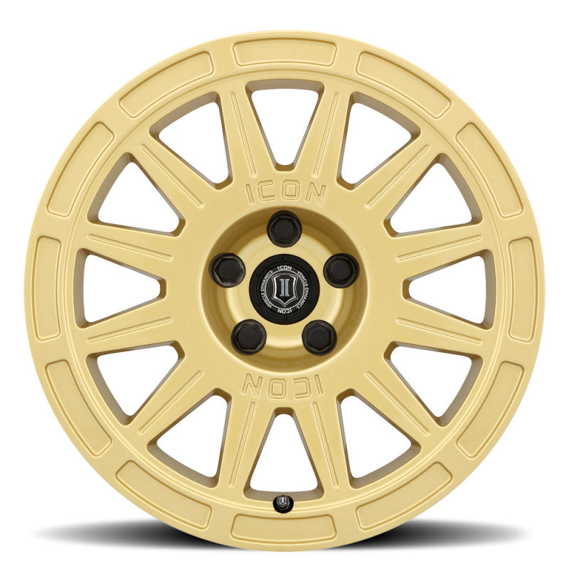 ICON Ricochet 17x8 5x4.5 38mm Offset 6in BS - Gloss Gold Wheel