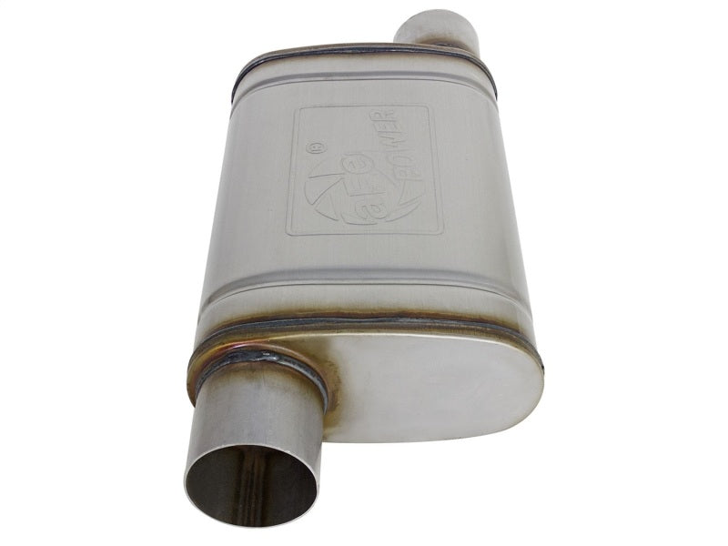 MACH Force-Xp 409 SS Muffler 3in ID Offset/Offset x 4in H x 9in W x 14in L - Oval Body-thumbmail-2