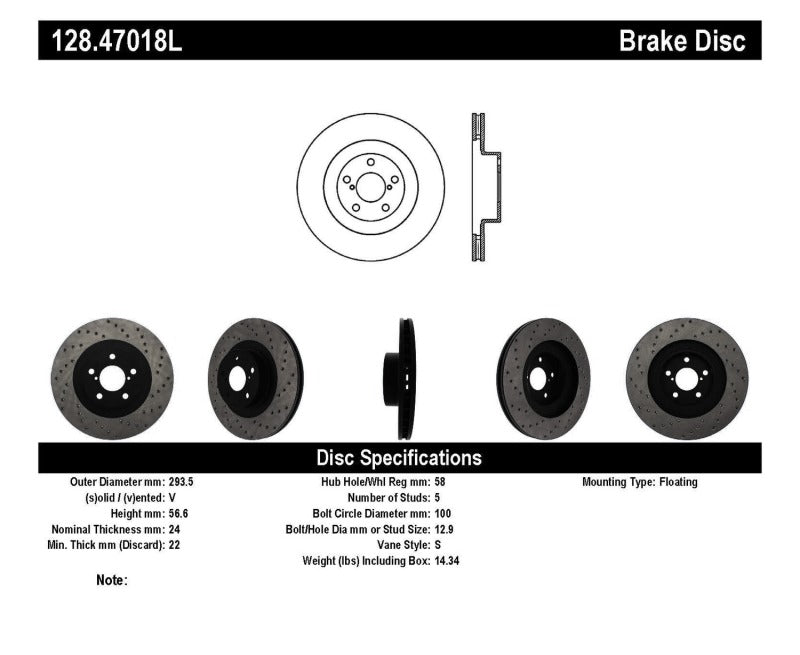 StopTech 02-10 WRX Drilled Left Front Rotor-thumbmail-8