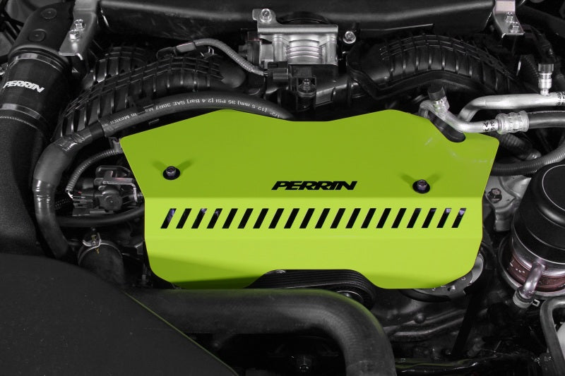 Perrin 2022+ Subaru WRX Pulley Cover - Neon Yellow-thumbmail-2