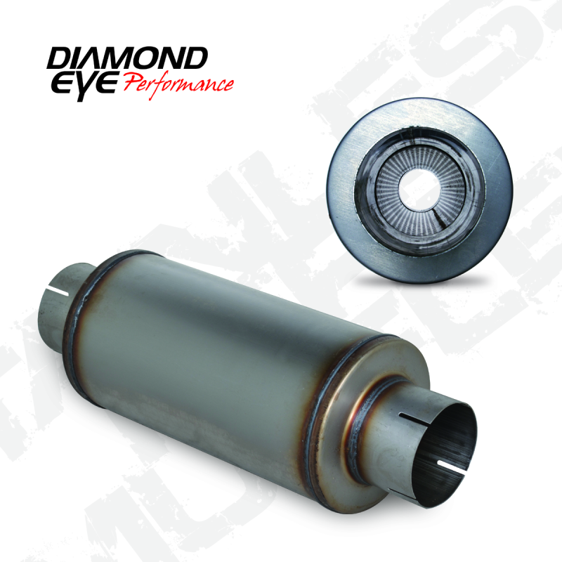 Diamond Eye MFLR 4inID SGL IN/SGL OUT 7inDIA X 14in BODY 20in LENGTH PERF SLOTTED ENDS 409 SS-thumbmail-2