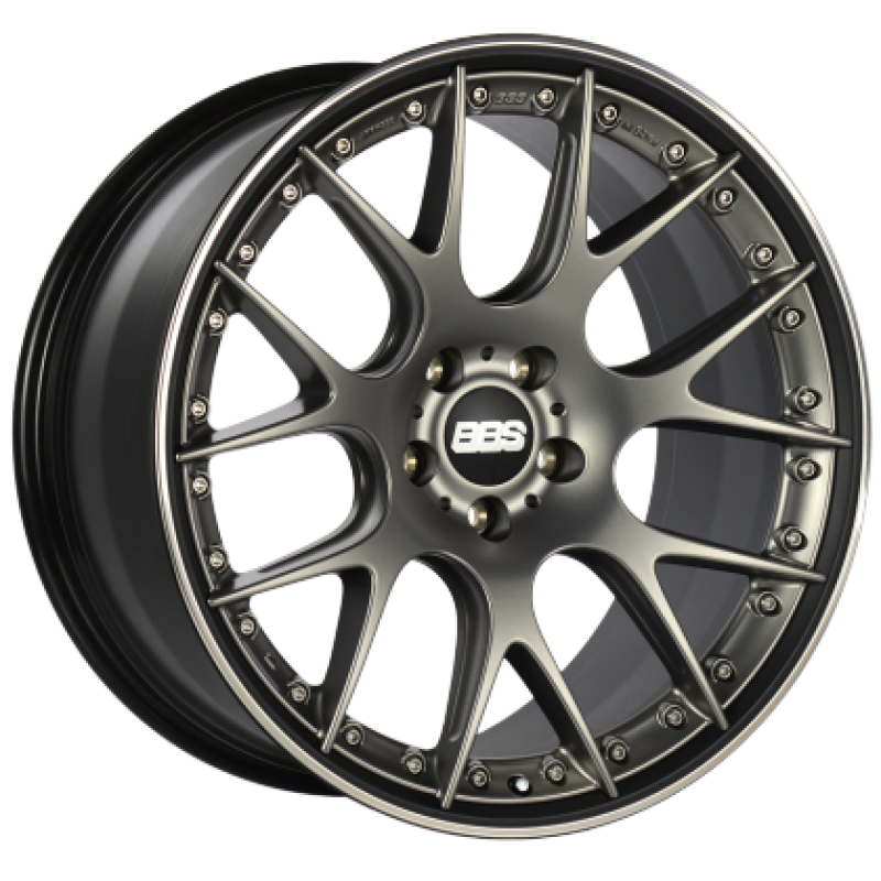BBS CH-RII 20x9 5x112 ET30 Satin Platinum Center Black Lip SS Rim Prot Wheel -82mm PFS/Clip Req-thumbmail-1
