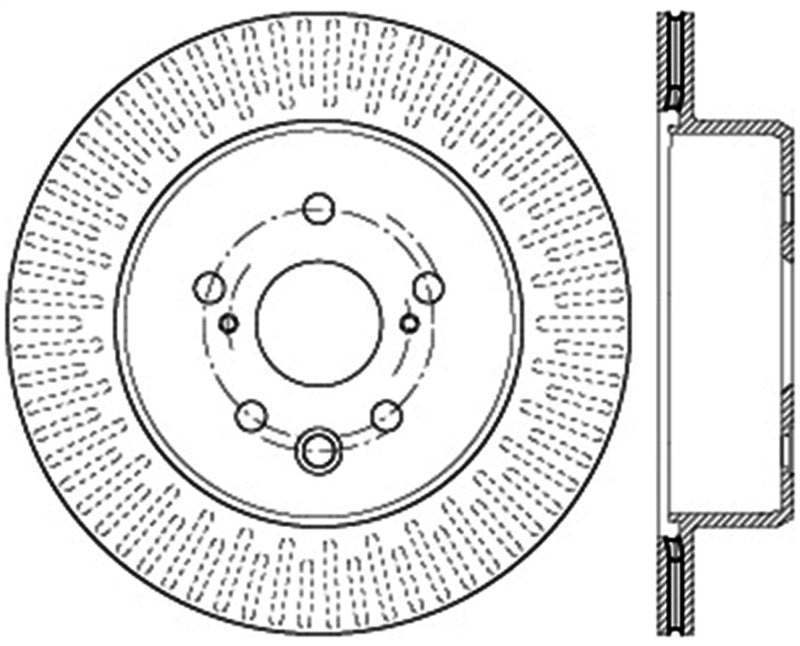 StopTech Slotted & Drilled Sport Brake Rotor Right Rear 13-14 Lexus GS300/350/400/430-thumbmail-2