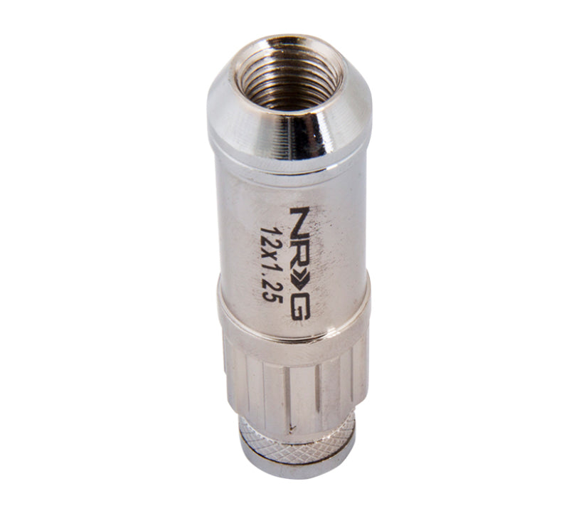 NRG 700 Series M12 X 1.25 Steel Lug Nut w/Dust Cap Cover Set 21 Pc w/Locks & Lock Socket - Silver-thumbmail-3