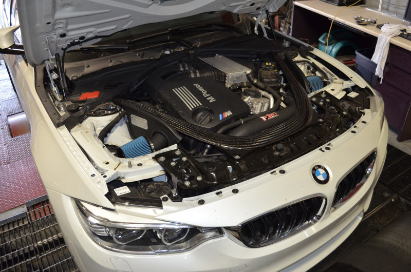 Injen 2015 M3/M4 3.0L Twin Turbo Wrinkle Red Short Ram 2pc. Intake System w/ MR Technology-thumbmail-3