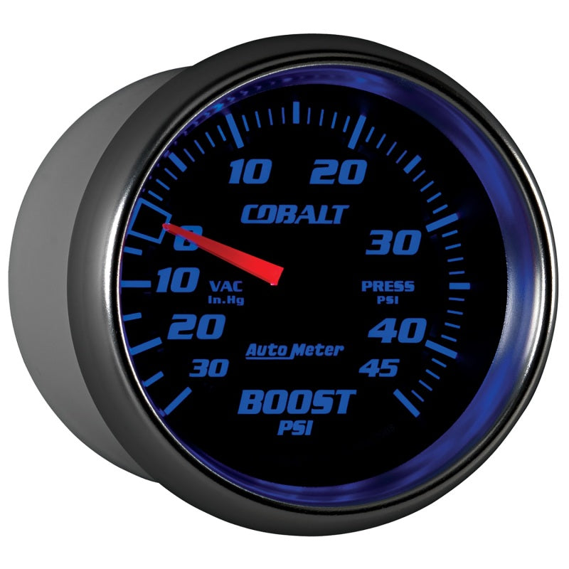 AutoMeter Gauge Vac/Boost 2-5/8in. 30Inhg-45PSI Mechanical Cobalt-thumbmail-3