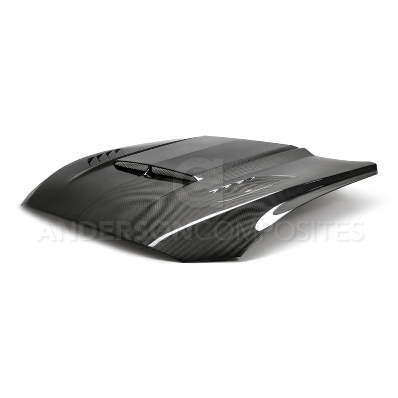 Anderson Composites 2018-2019 Ford Mustang Ram Air Double Sided Carbon Fiber Hood-thumbmail-3
