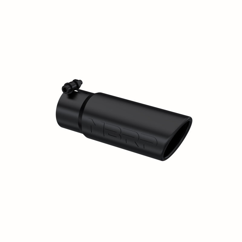 MBRP Universal Tip 3-1/2in O.D. Angled Rolled End - 3in ID Inlet 10in Length - Black-thumbmail-2