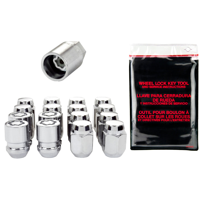 McGard 5 Lug Hex Install Kit w/Locks (Cone Seat Nut) M12X1.25 / 13/16 Hex / 1.28in. Length - Chrome-thumbmail-2