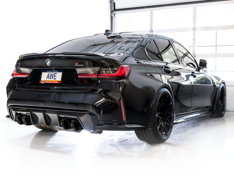 AWE SwitchPath Catback Exhaust for BMW G8X M3/M4 - Diamond Black Tips-thumbmail-3