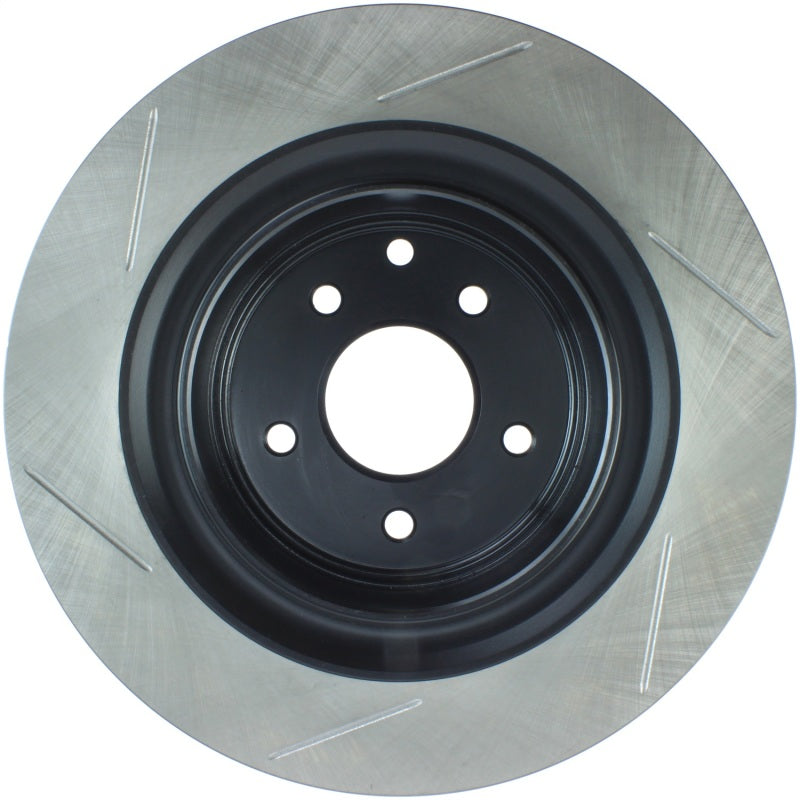 StopTech Power Slot 07-08 Infiniti G35 2WD Sport Sedan / 08-09 G37 SportStop Slotted Rear Left Roto-thumbmail-5