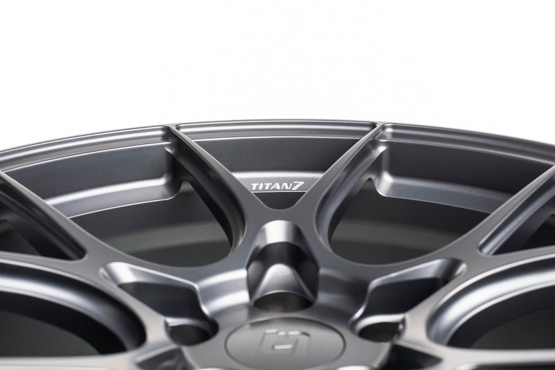 Titan 7 T-CS5 18x9.5 5x114.3 +40 Offset / 73 CB Satin Titanium Wheel (Hub Ring Req.)-thumbmail-4